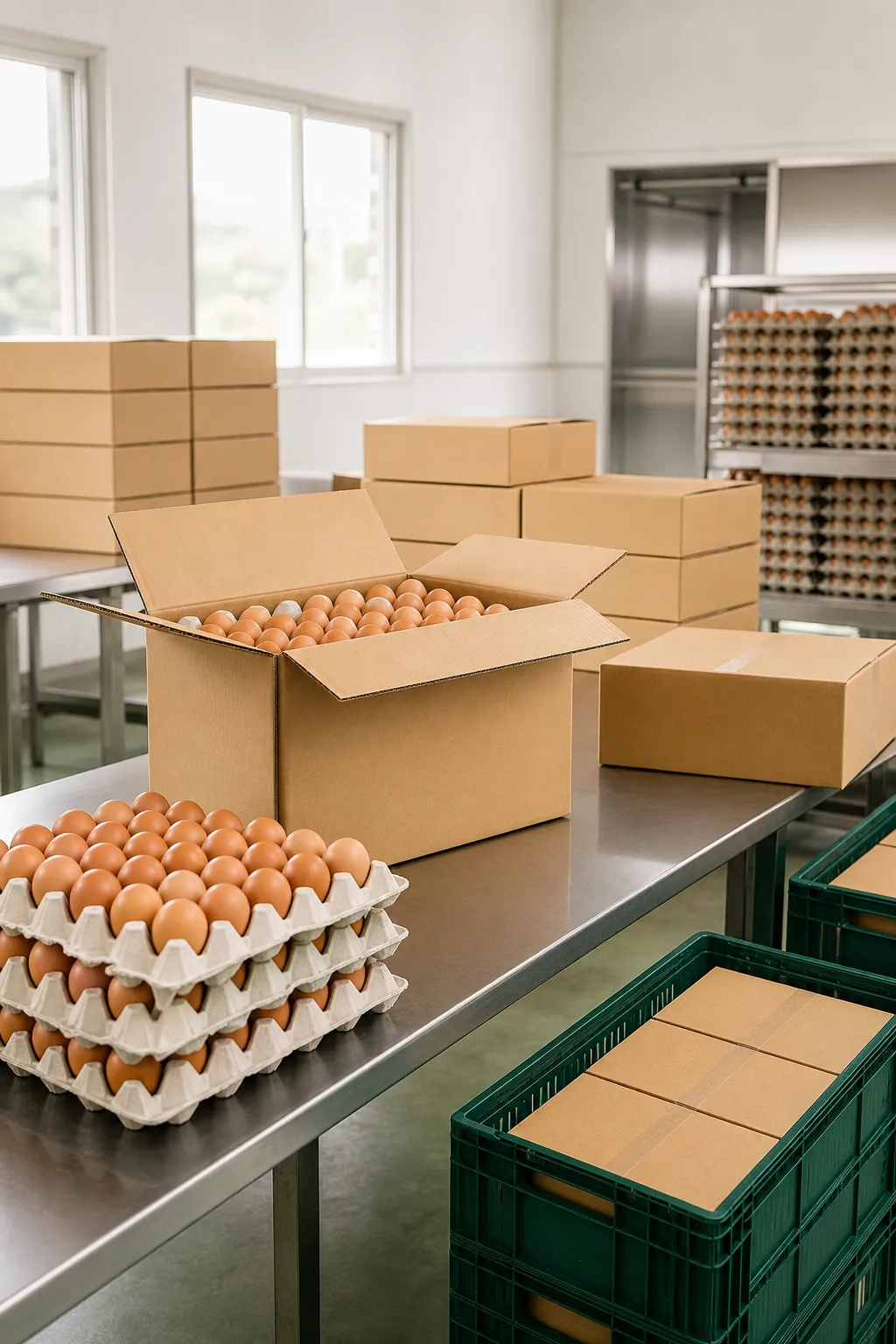 Przygotowanie produktów jajecznych do dostawy